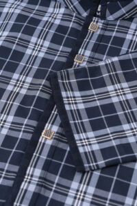 Navy Check Panjabi button
