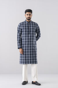 Navy Check Panjabi front1